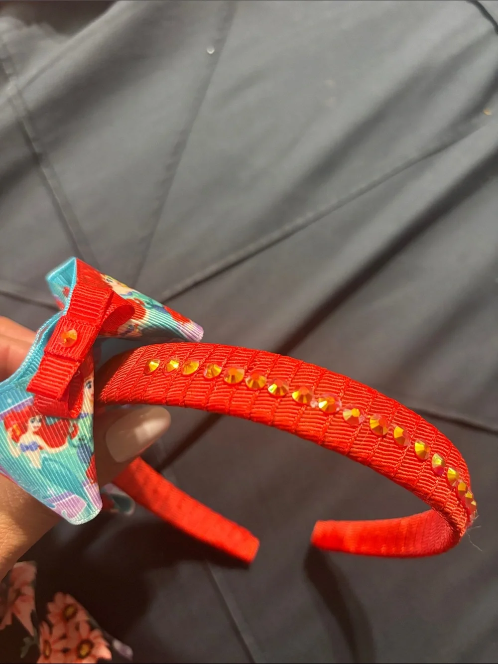 Ariel The Little Mermaid Red Kids Headband with Character Bow